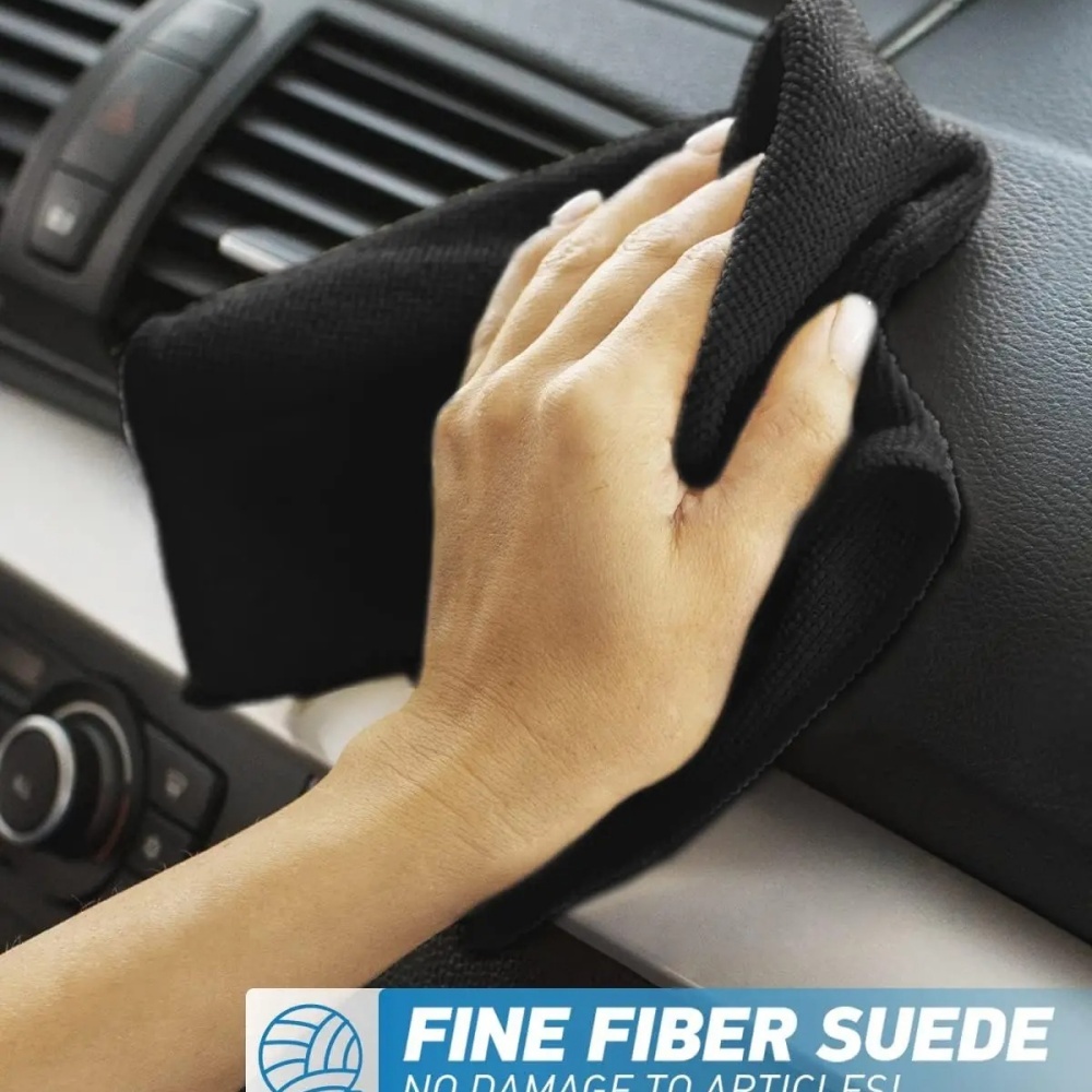Microfiber Towel Detailing - Chiffon de nettoyage en microfibre noir,
